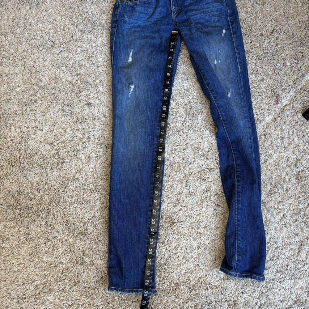 True Religion World Tour Women’s Julie Jeans Size 25 Distressed Blue USA Made - Picture 8 of 10